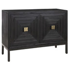 43 Black and Bronze Contemporary 2 Door Cabinet
