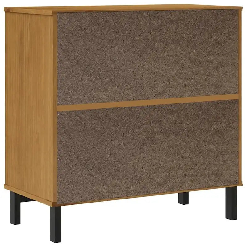 vidaXL Sideboard with Glass Door FLAM 31.5x15.7x31.5 Solid Wood Pine - 31.5 x 15.7 x 31.5