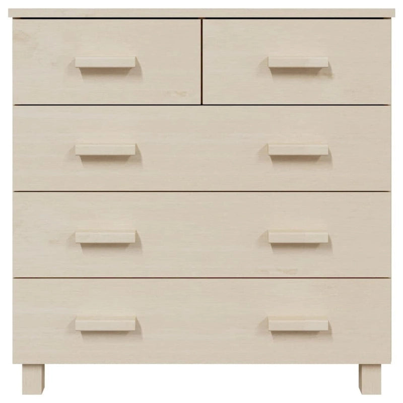 vidaXL Sideboard Bar Buffet Console Cabinet with Drawers HAMAR Solid Wood Pine - 31.1x15.7x31.5