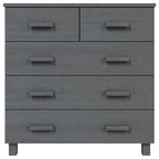 vidaXL Sideboard Bar Buffet Console Cabinet with Drawers HAMAR Solid Wood Pine - 31.1x15.7x31.5