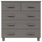 vidaXL Sideboard Bar Buffet Console Cabinet with Drawers HAMAR Solid Wood Pine - 31.1x15.7x31.5