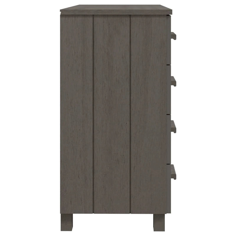 vidaXL Sideboard Bar Buffet Console Cabinet with Drawers HAMAR Solid Wood Pine - 31.1x15.7x31.5