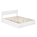 Wesley Platform Bed with Panel Footboard and Twin XL Trundle