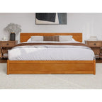 Wesley Platform Bed with Panel Footboard and Twin XL Trundle