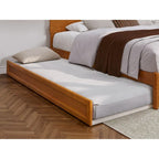 Wesley Platform Bed with Panel Footboard and Twin XL Trundle