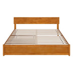 Wesley Platform Bed with Panel Footboard and Twin XL Trundle