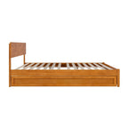 Wesley Platform Bed with Panel Footboard and Twin XL Trundle
