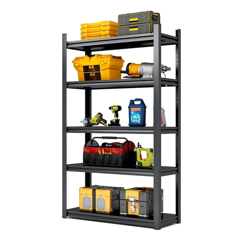 Storage Shelves 5 Tier Heavy Duty Metal Shelving Unit Adjustable Shelving Units and Storage Rack Kitchen Garage Shelf