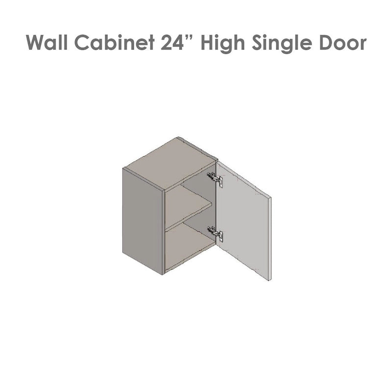9 x 24 Wall Cabinet-Single Door-Grey - 9 x 24 x 12