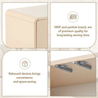 60L Large Storage Space with 4 Doors and Rebound Device - N/A