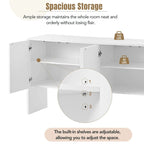 60L Large Storage Space with 4 Doors and Rebound Device - N/A