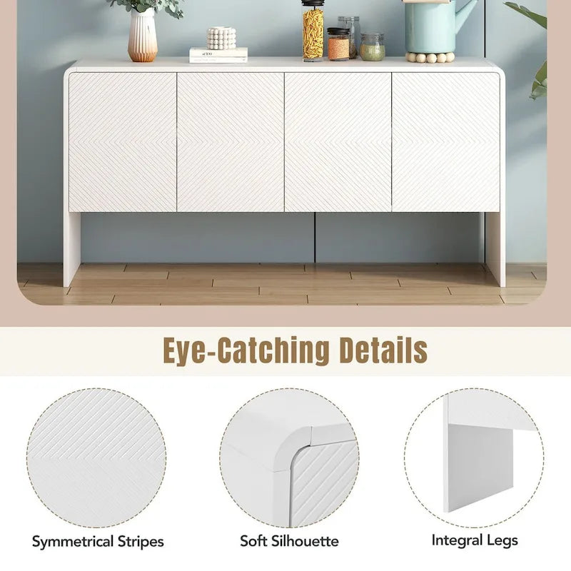 60L Large Storage Space with 4 Doors and Rebound Device - N/A