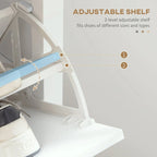 Shoe Storage Cabinet with Open Compartment and 2 Flip Drawers