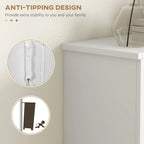 Shoe Storage Cabinet with Open Compartment and 2 Flip Drawers