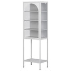 5-Tier Cube Bookshelf Storage Cabinet with 3 Adjustable Shelves