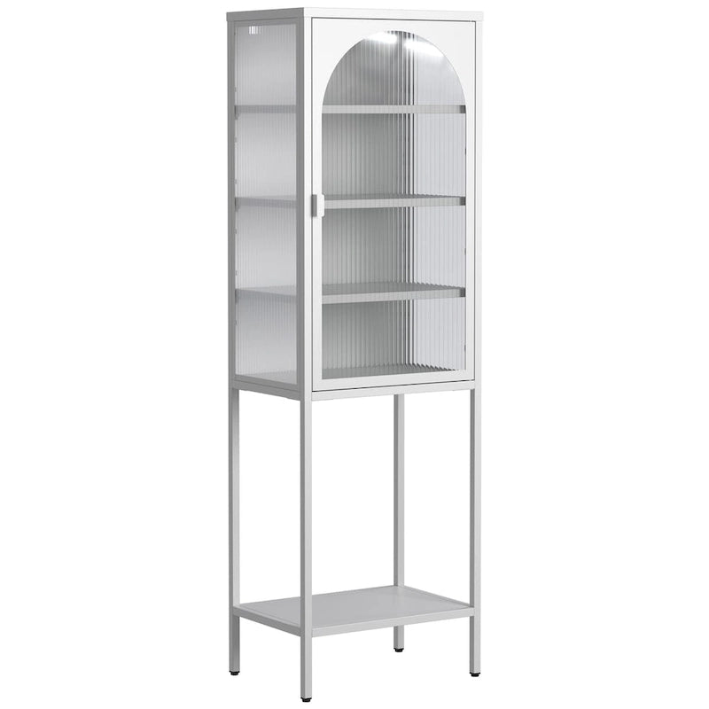 5-Tier Cube Bookshelf Storage Cabinet with 3 Adjustable Shelves