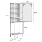 5-Tier Cube Bookshelf Storage Cabinet with 3 Adjustable Shelves