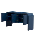 Striped Storage Cabinet with 4 Doors