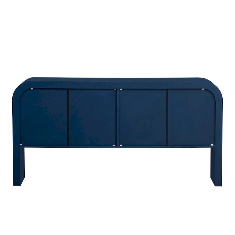 Striped Storage Cabinet with 4 Doors