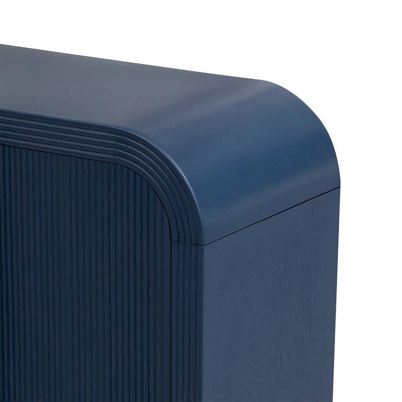 Striped Storage Cabinet with 4 Doors