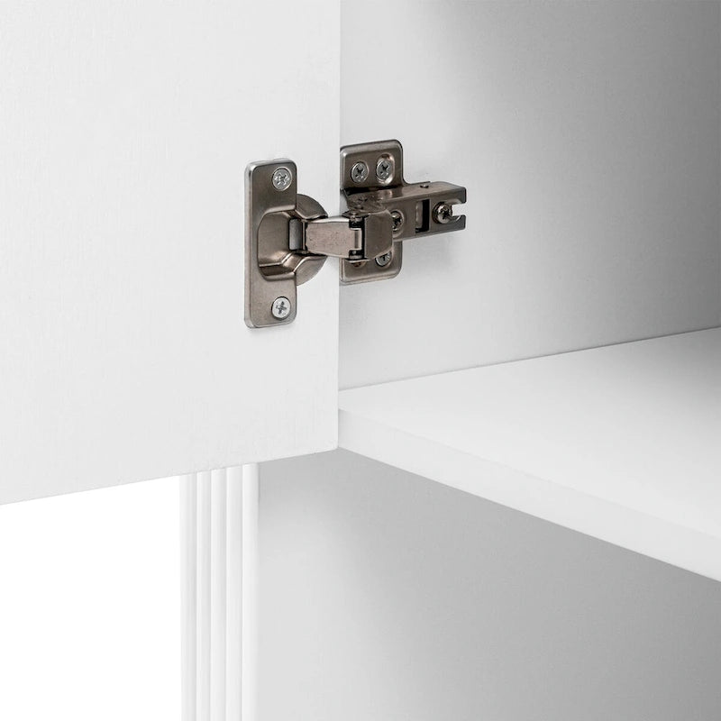 Striped Storage Cabinet with 4 Doors