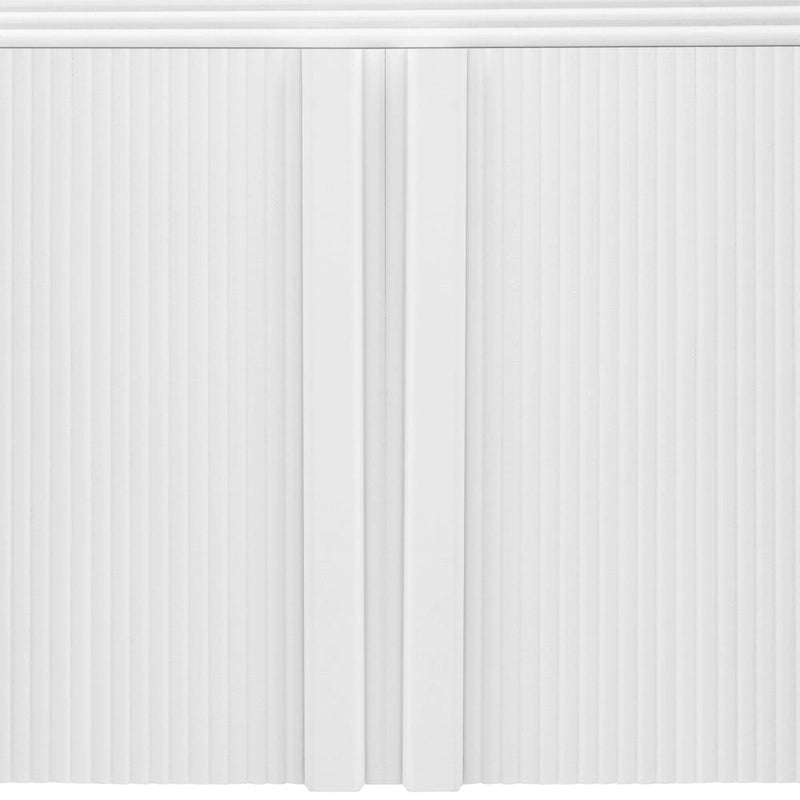 Striped Storage Cabinet with 4 Doors