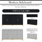 Modern Sideboard with Extra Large Storage Space with Metal Handles and Support Legs for Living Room and Dining Roo