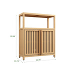 Large Capacity Bamboo Storage Cabinet Furniture for Bathroom Living Room with Shelves