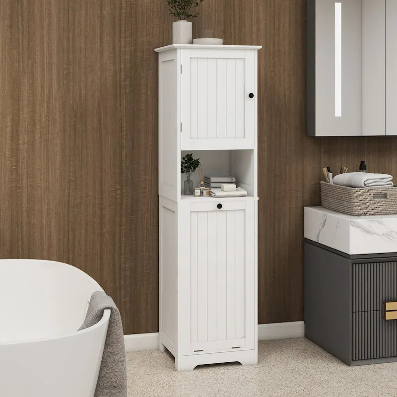 Tilt-Out Laundry Sorter Cabinet