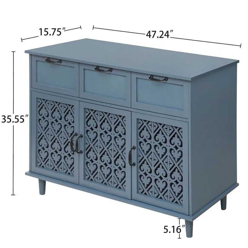 Three-Door Three-Drawer Cabinet