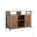 Sideboard with Open Shelves and Anti Tipping Kit - N/A