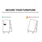 Sideboard with Open Shelves and Anti Tipping Kit - N/A