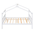 Wooden Full House Day Bed with Trundle