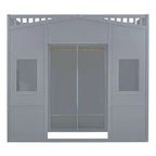 Full Size House Loft Bed With Ladder and Wardrobe