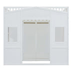 Full Size House Loft Bed With Ladder and Wardrobe