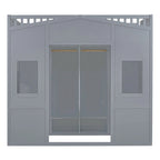 Full Size House Loft Bed With Ladder and Wardrobe