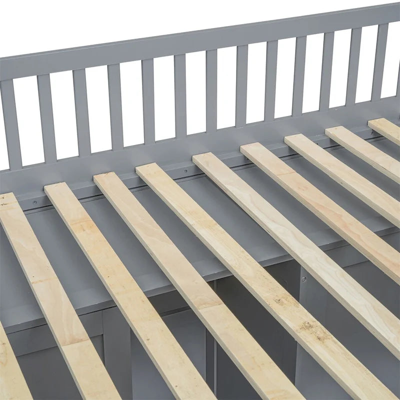 Full Size House Loft Bed With Ladder and Wardrobe