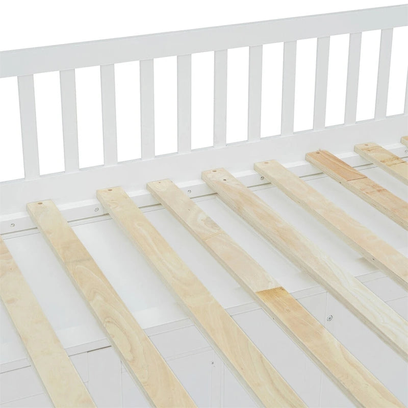 Full Size House Loft Bed With Ladder and Wardrobe