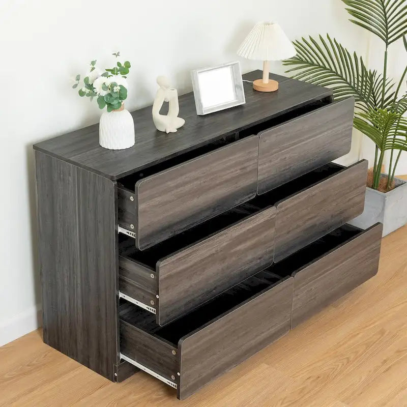 Drawer dresser cabinet,bar cabinet,Buffet server console,table storge cabinets,Flat out the corners of the drawers,six drawers