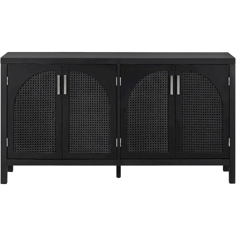 60 Large Storage Space Artificial Rattan Doors Buffet/Sideboard