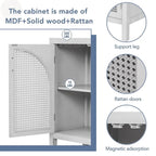 60 Large Storage Space Artificial Rattan Doors Buffet/Sideboard