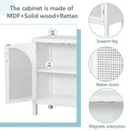 60 Large Storage Space Artificial Rattan Doors Buffet/Sideboard