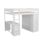 Wood with Wardrobes and 2-Drawer Desk with Cabinet