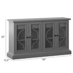 Sideboard with Frosted Glass Doors