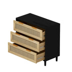 3-Drawers Rattan Storage Cabinet for Bedroom,Living Room,Dining Room