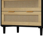 3-Drawers Rattan Storage Cabinet for Bedroom,Living Room,Dining Room