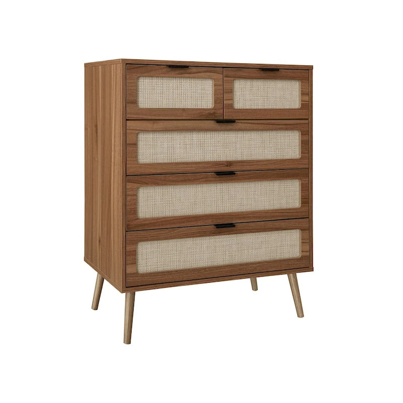 5 Drawer Cabinet, Accent Storage Cabinet, Suitable for Living Room, Bedroom, Dining Room, Study