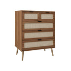 5 Drawer Cabinet, Accent Storage Cabinet, Suitable for Living Room, Bedroom, Dining Room, Study