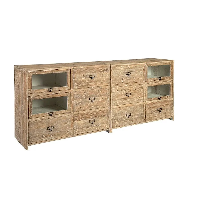 Large Distressed Apothecary Display Chest