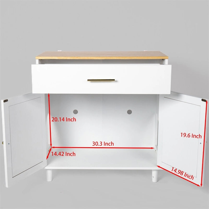 Wooden Sideboard, Storage Cabinet for Living Room